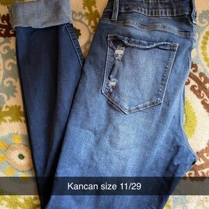 KanCan Dark Blue Ankle Jeans